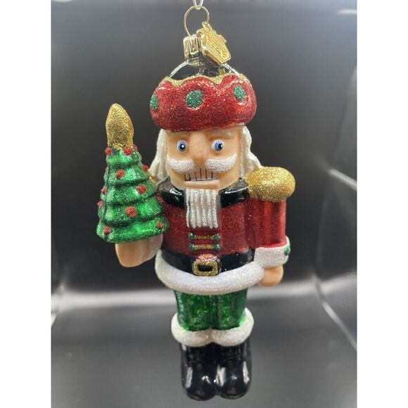 Reed & Barton Christmas Nutcracker Reflections Glass Ornament. New Without Box - Picture 1 of 5